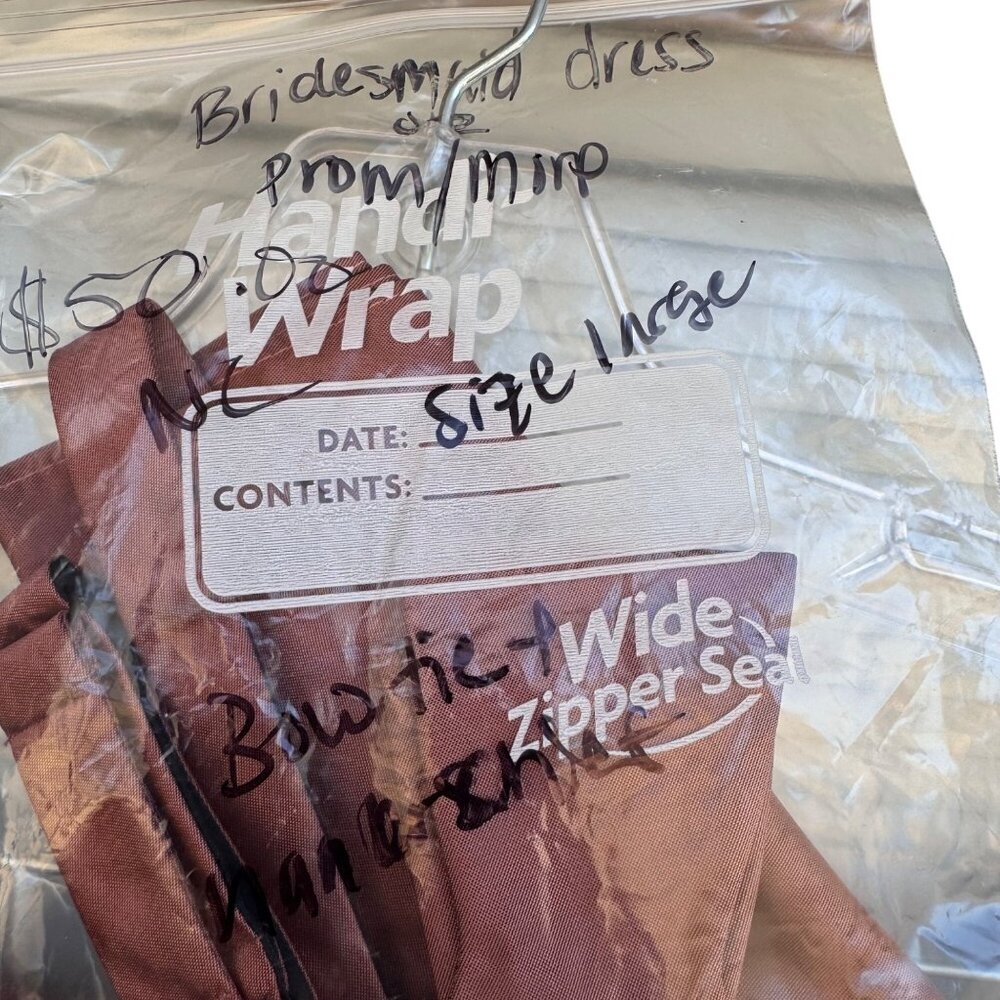 Birdy Grey Pink Bridesmaid Dress Matching Bow Tie Set Large Elegant Formal Wear - Picture 6 of 16